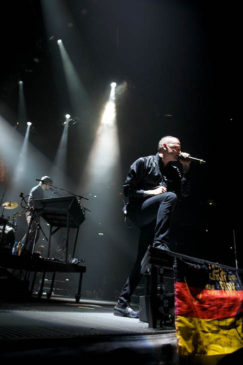 (Pictured: Chester Bennington is pictured in a...